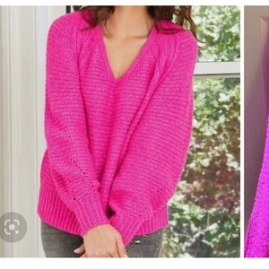Bright Pink Universal Thread Knit Sweater | Size Small